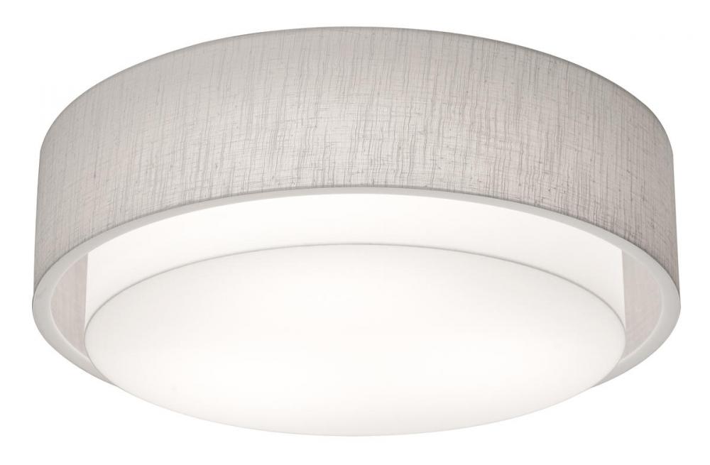 Sanibel 18'' LED Ceiling - White Finish Linen White Shade