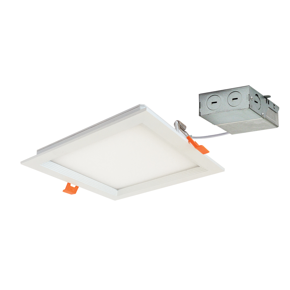 6" FLIN Square Recessed LED, 1150lm, 3000K, 16W, 120V Triac/ELV Dimming, White