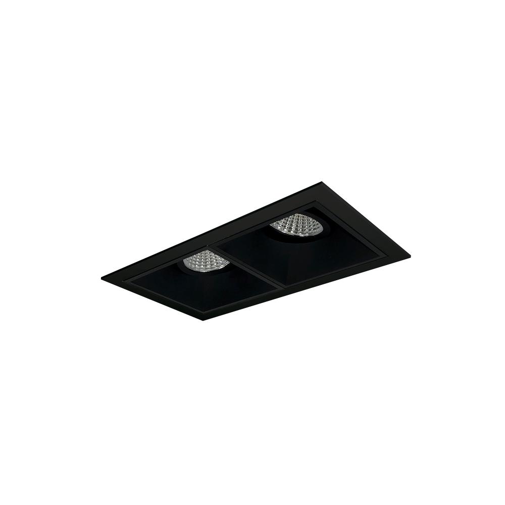 Iolite MLS 2-Head Trim Set, Black Flange, Comfort Dim, 800lm, Black Fixed Downlt./Adj. Gimbal Trims