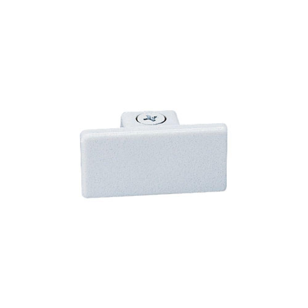 Dead End Cap, 2 Circuit Track, Right Polarity, White