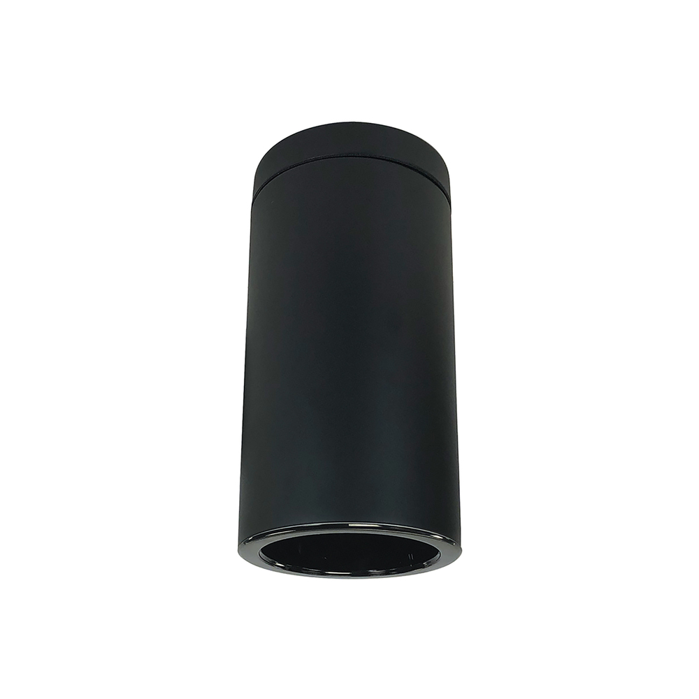 6" Sapphire III Surface Mount Black Cylinder, Black Reflector/Black Flange, 120V; Phase Dimming,