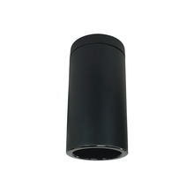 Nora NYLS3-6S1L240FC12BBB - 6" Sapphire III Surface Mount Black Cylinder, Black Reflector/Black Flange, 120-277; 0-10V