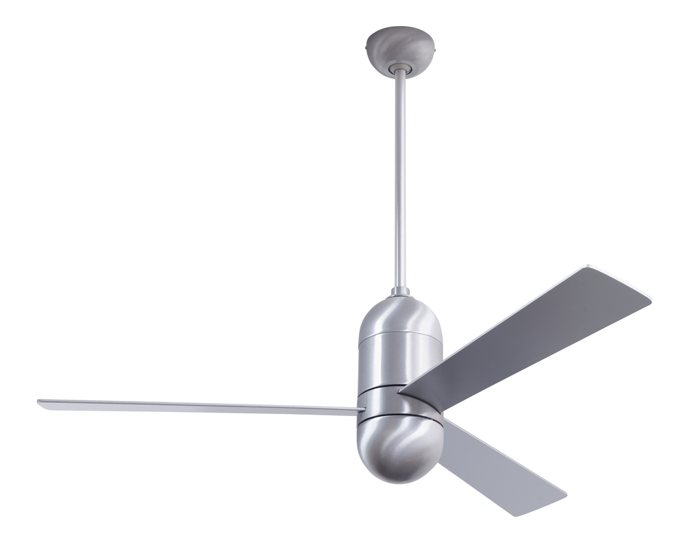 Cirrus DC Fan; Brushed Aluminum Finish; 50" White Blades; No Light; Remote Control