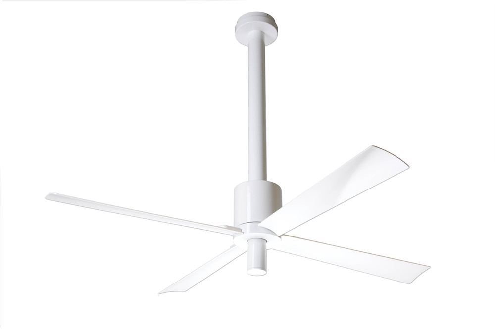 Pensi DC Fan; Gloss White Finish; 52" White Blades; No Light; Wall Control