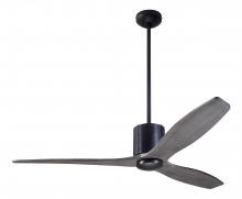 Modern Fan Co. LLX-DBBK-54-GY-NL-RC - LeatherLuxe DC Fan; Dark Bronze Finish with Black Leather; 54" Graywash Blades; No Light; Remote