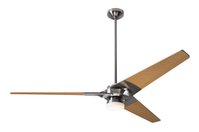 Modern Fan Co. TOR-BN-62-MP-271-002 - Torsion Fan; Bright Nickel Finish; 62" Maple Blades; 17W LED; Fan Speed and Light Control (3-wir