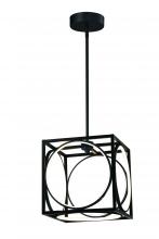 Lit Up Lighting LIT3532BK-BK - 12" 29 W LED Pendant, initial Lumens 2000Lm, in 3000K Black frame with black inside