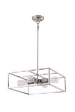 Lit Up Lighting LIT5732 SN+MC - 16" 4X60 W Pendant in Satin Nickel finish with replaceable socket rings in Satin Nickel