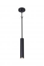 Lit Up Lighting LIT6732BK - 12" Long Cylindrical Pendant in Black finish with GU10 socket