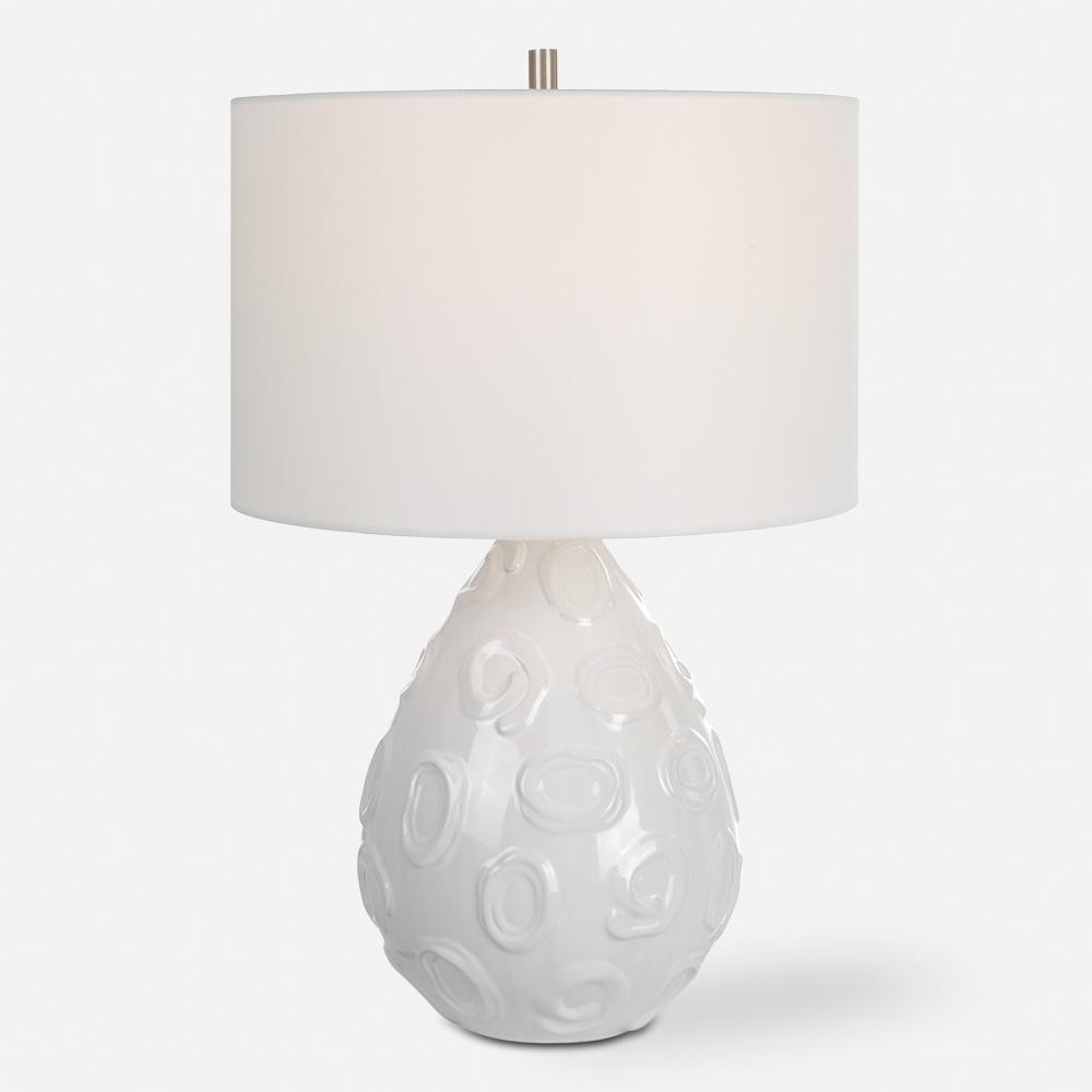 Uttermost Loop White Glaze Table Lamp