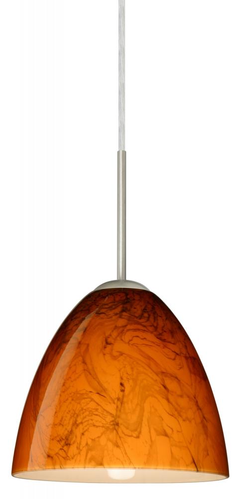 Besa Vila Pendant Satin Nickel Habanero 1x60W Medium Base