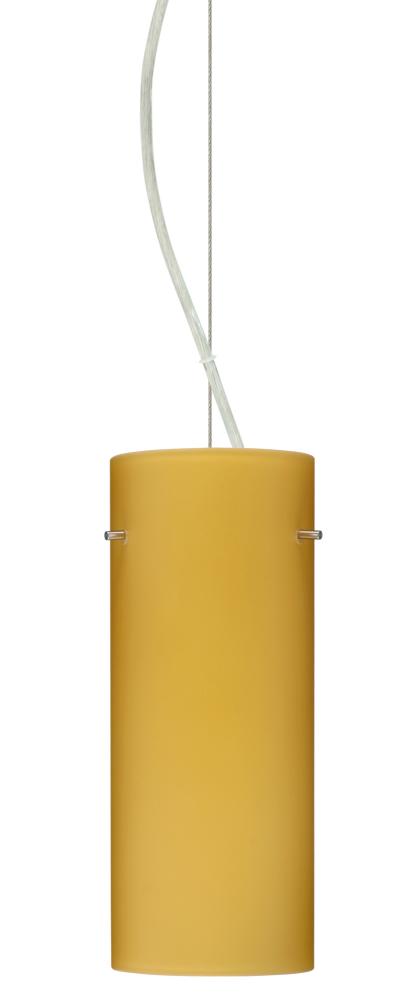 Besa Stilo 10 Cable Pendant Vanilla Matte Satin Nickel 1x100W Medium Base