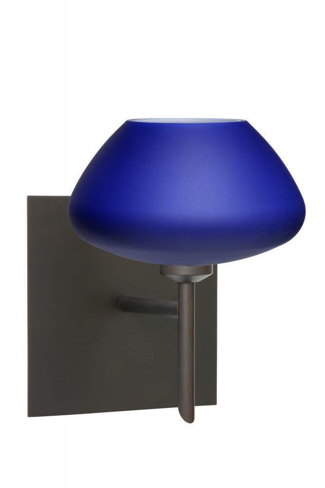 Besa Wall With SQ Canopy Peri Bronze Blue Matte 1x5W LED