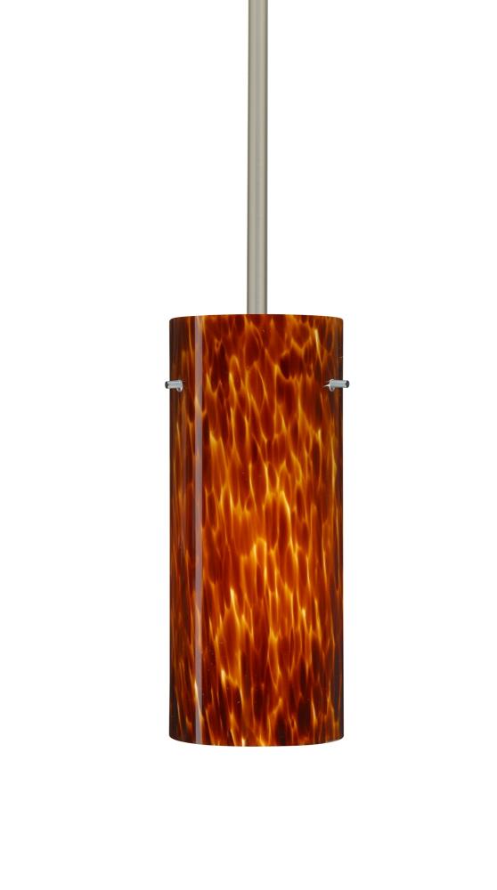 Besa Stilo 10 Stem Pendant Satin Nickel Amber Cloud 1x100W Medium Base