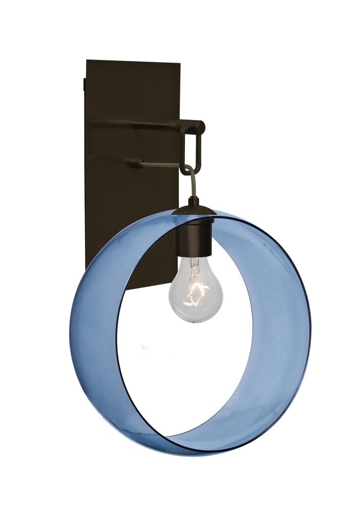 Besa, Plato Wall Pendant, Blue, Bronze Finish, 1x60W Medium Base