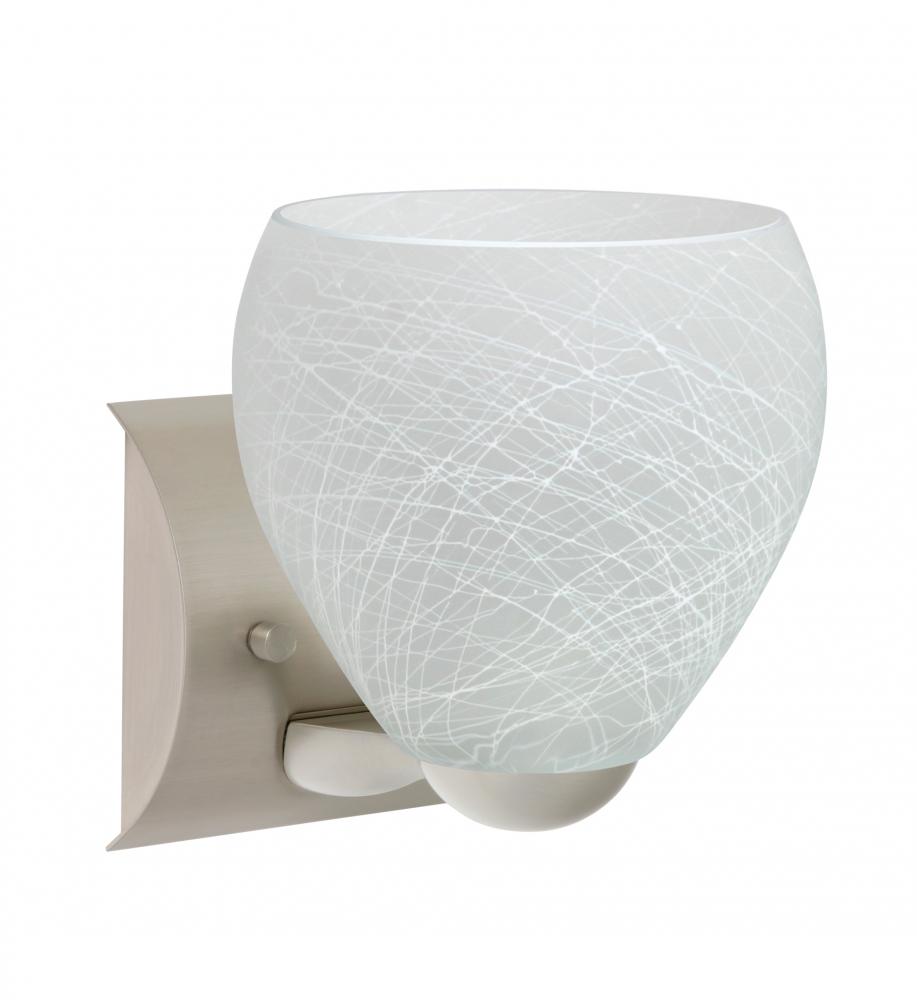 Besa Wall Bolla Satin Nickel Cocoon 1x9W LED