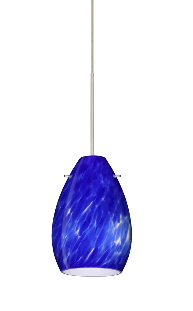 Besa Pendant Pera 6 Satin Nickel Blue Cloud 1x5W LED