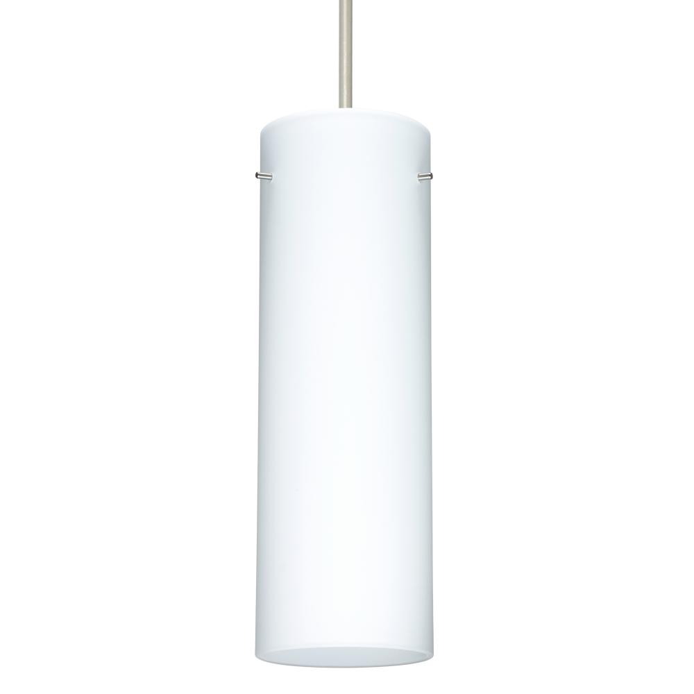 Besa Copa Pendant, Opal Matte, Satin Nickel, 1x50W Halogen, 15Ft. Cord