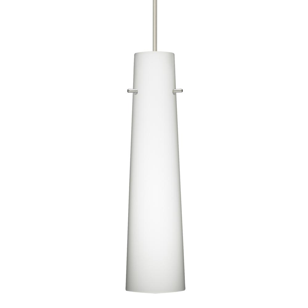 Besa Camino Pendant Satin Nickel Opal Matte 1x50W Halogen, 0-10V Dimming