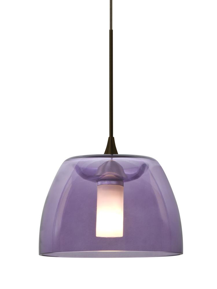 Besa Spur Cord Pendant, Plum, Bronze Finish, 1x35W Halogen