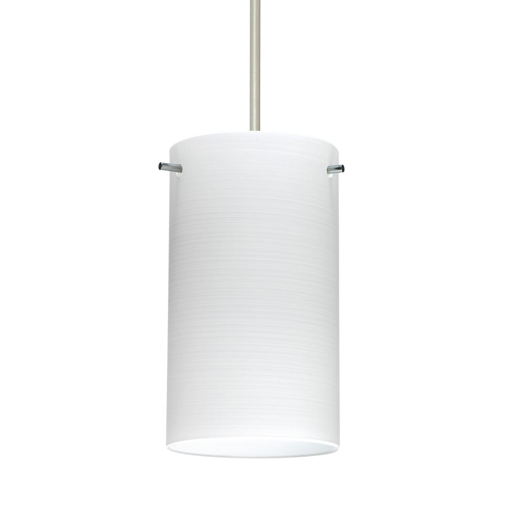 Besa Stilo 7 Pendant Chalk Satin Nickel 1x5W LED, 15Ft. Cord