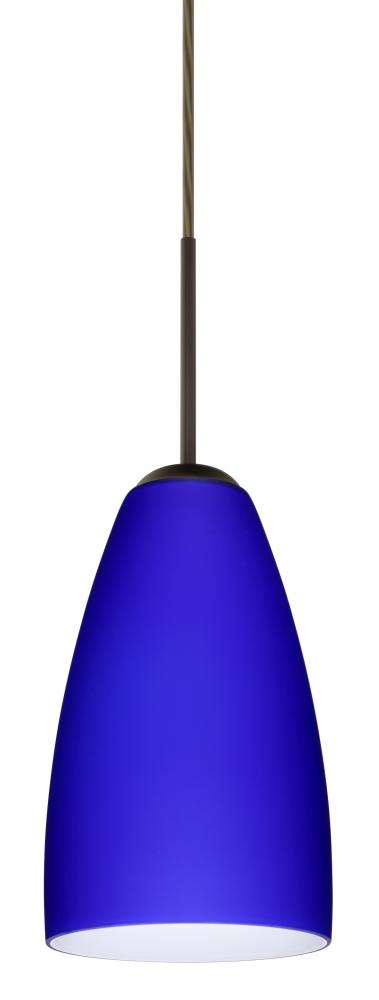 Besa Riva 9 LED Pendant Cobalt Blue Matte Bronze 1x9W LED
