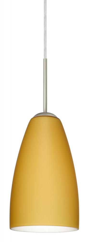 Besa Riva 9 LED Pendant J Vanilla Matte Satin Nickel 1x9W LED