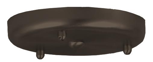 Besa 3-Light Round 12V Multiport Canopy, Bronze