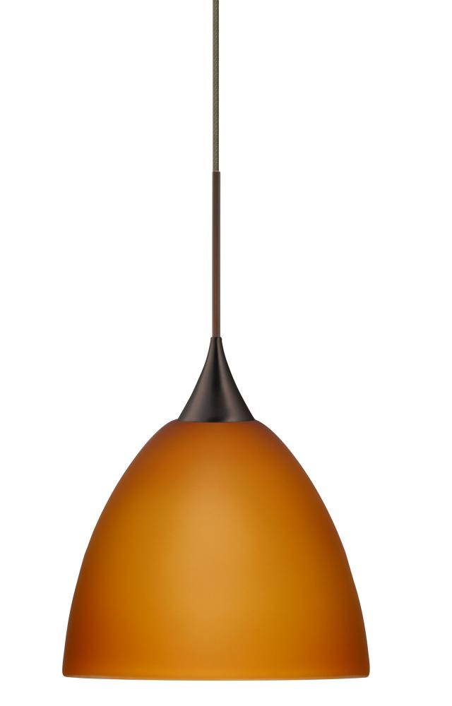 BESA PENDANT SASHA BRONZE AMBER MATTE 1X6W LED