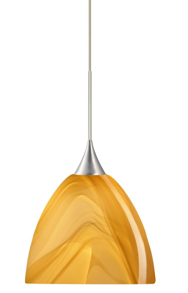 Besa Pendant Sasha Satin Nickel Honey 1x50W GY6.35