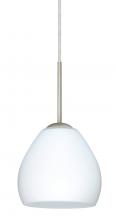 Besa Lighting 1BT-412207-SN - Besa Bolla Pendant Satin Nickel Opal Matte 1x50W Candelabra