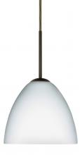 Besa Lighting 1BT-757207-LED-BR - Besa Sasha LED Pendant 1Bt Opal Matte Bronze 1x9W LED