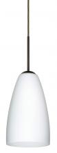 Besa Lighting 1JC-151107-LED-BR - Besa Riva 9 LED Pendant Opal Matte Bronze 1x9W LED