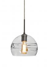 Besa Lighting 1JC-SPIR8CL-EDIL-BR - Besa Spirit 8 Pendant, Clear, Bronze Finish, 1x8W LED Filament