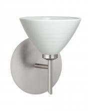 Besa Lighting 1SW-1743KR-SN - Besa Wall Domi Satin Nickel Chalk 1x40W G9