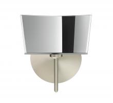 Besa Lighting 1SW-6773MR-LED-SN - Besa Groove Wall 1SW Mirror-Frost Satin Nickel 1x5W LED