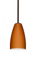 Besa Lighting 1TT-151180-LED-BR - Besa Riva 9 LED Pendant 1Tt Amber Matte Bronze 1x9W LED