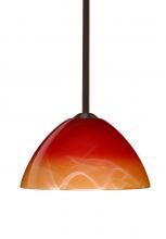 Besa Lighting 1TT-4201SL-BR - Besa Stem Pendant Tessa Bronze Solare 1x75W Medium Base