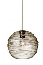 Besa Lighting 1TT-462702-SN - Besa Wave 10 Stem Pendant Satin Nickel Smoke 1x60W Medium Base