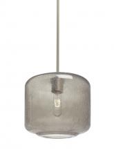 Besa Lighting 1TT-NILES10SM-SN - Besa Niles 10 Pendant, Smoke Bubble, Satin Nickel Finish, 1x60W Medium Base T10