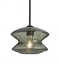 Besa Lighting 1TT-ZENMS-BR - Besa, Zen Stem Pendant , Moss Bubble, Bronze Finish, 1x60W Medium Base