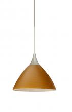 Besa Lighting 1XC-1743OK-LED-SN - Besa Pendant Domi Satin Nickel Oak 1x6W LED