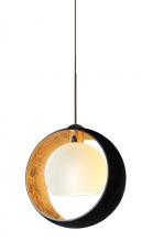 Besa Lighting 1XC-4293GF-LED-BR - Besa Pendant Pogo Bronze Black/Inner Gold 1x5W LED