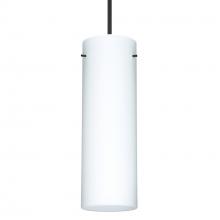 Besa Lighting 1XC-493007-LED-BK - Besa Copa Pendant, Opal Matte, Black, 1x5W LED