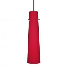 Besa Lighting 1XC-5674RM-BR-277 - Besa Camino Pendant Bronze Ruby Matte 1x50W Halogen, 277V