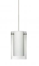 Besa Lighting 1XC-C44007-LED-SN - Besa Pendant Pahu 4 Satin Nickel Clear/Opal 1x5W LED