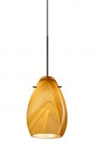 Besa Lighting 1XT-1713HN-BR - Besa Pendant Pera 6 Bronze Honey 1x50W Halogen