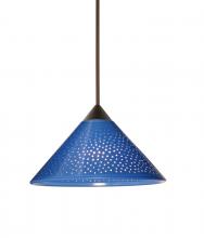 Besa Lighting 1XT-282484-LED-BR - Besa Pendant Kona Bronze Blue Starpoint 1x5W LED