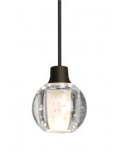 Besa Lighting 1XT-BOCA3BB-LED-BR - Besa, Boca 3 Cord Pendant, Clear Bubble, Bronze Finish, 1x3W LED