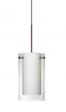 Besa Lighting 1XT-C44007-LED-BR - Besa Pendant Pahu 4 Bronze Clear/Opal 1x5W LED